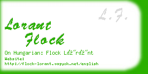 lorant flock business card